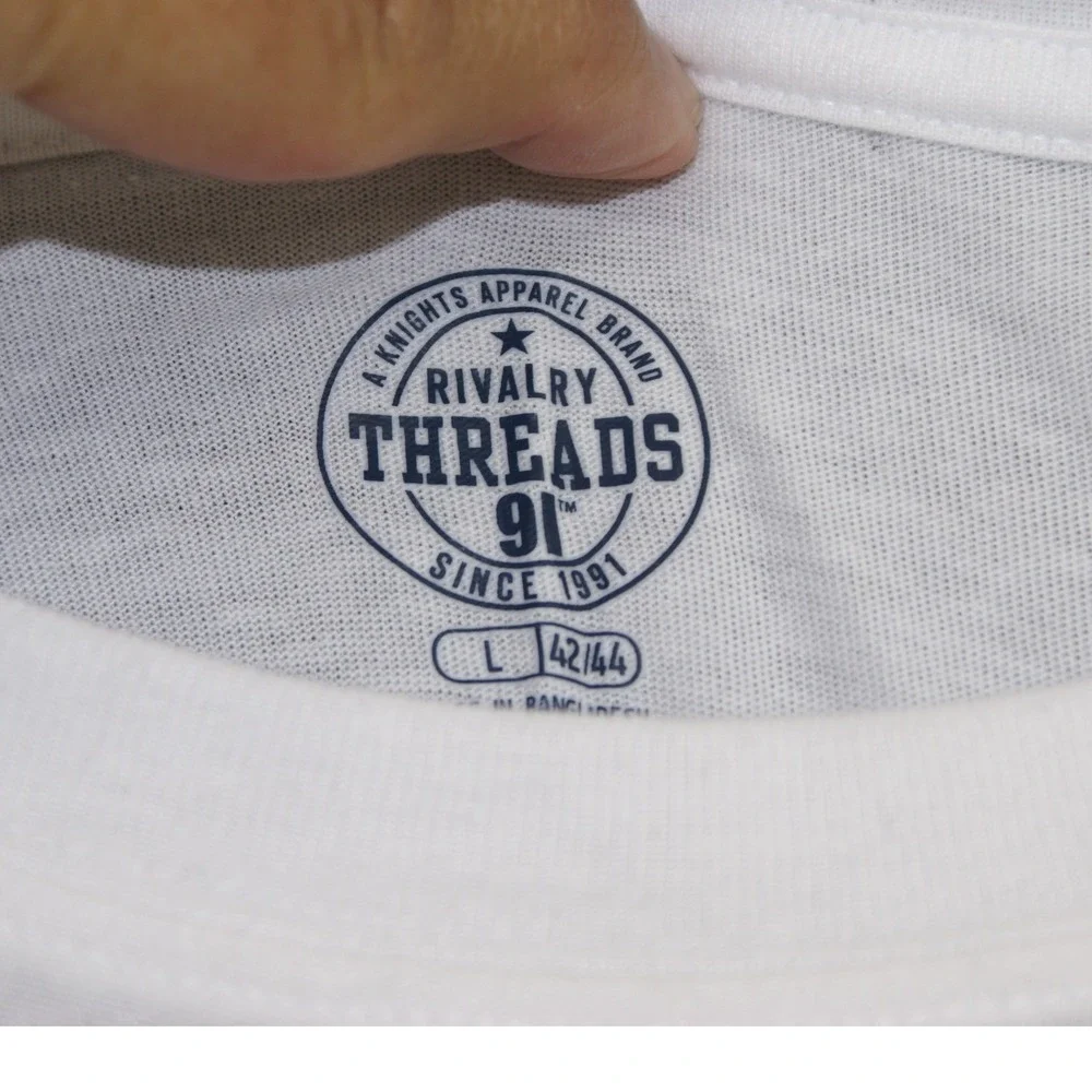 TCU Horned Frogs Shirt Mens L White Rivalry Threads 91 Long Sleeve NWT NCAA
